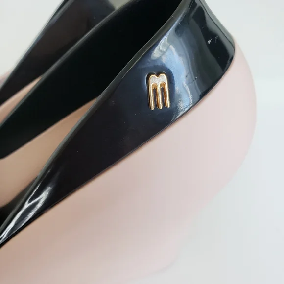 Melissa Queen Peep toe bow wedge heels - Picture 3 of 6